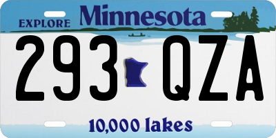 MN license plate 293QZA