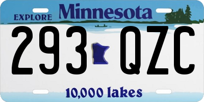 MN license plate 293QZC