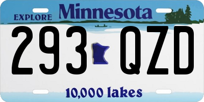 MN license plate 293QZD