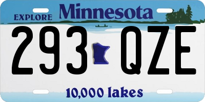 MN license plate 293QZE