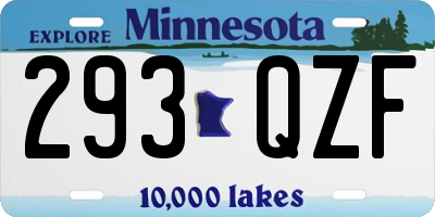 MN license plate 293QZF