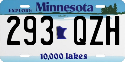 MN license plate 293QZH