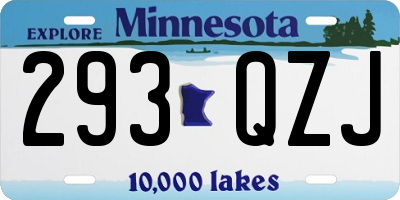 MN license plate 293QZJ
