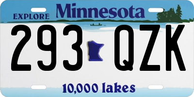 MN license plate 293QZK
