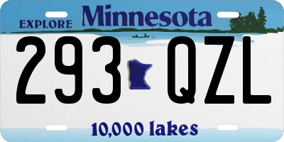 MN license plate 293QZL