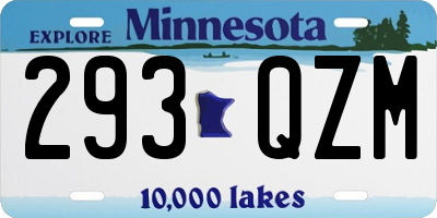 MN license plate 293QZM