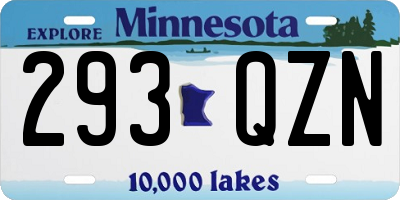 MN license plate 293QZN