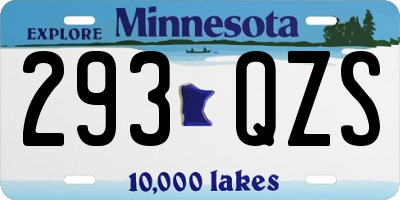 MN license plate 293QZS