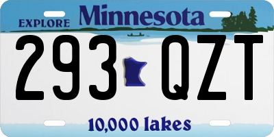 MN license plate 293QZT