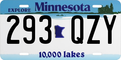 MN license plate 293QZY