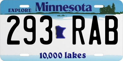 MN license plate 293RAB