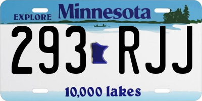 MN license plate 293RJJ