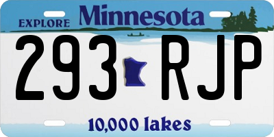 MN license plate 293RJP