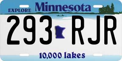 MN license plate 293RJR