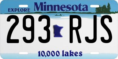 MN license plate 293RJS