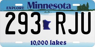 MN license plate 293RJU