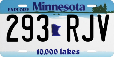 MN license plate 293RJV