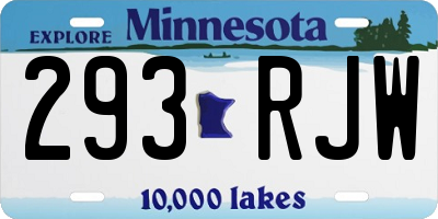 MN license plate 293RJW