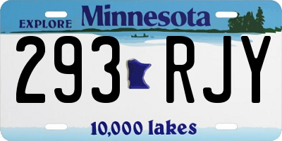 MN license plate 293RJY