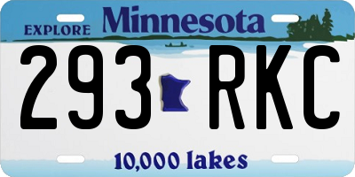 MN license plate 293RKC