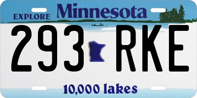 MN license plate 293RKE
