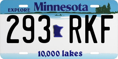 MN license plate 293RKF