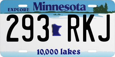 MN license plate 293RKJ