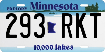 MN license plate 293RKT