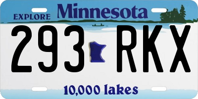 MN license plate 293RKX