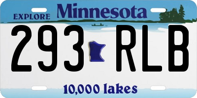 MN license plate 293RLB
