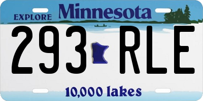 MN license plate 293RLE