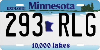 MN license plate 293RLG