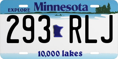 MN license plate 293RLJ