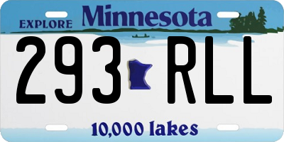 MN license plate 293RLL
