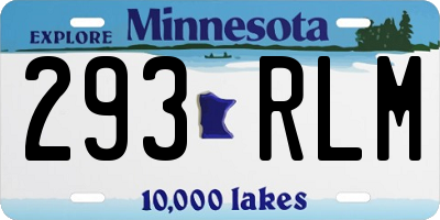 MN license plate 293RLM