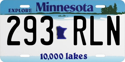 MN license plate 293RLN