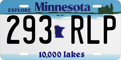 MN license plate 293RLP