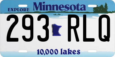 MN license plate 293RLQ