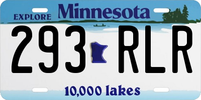 MN license plate 293RLR