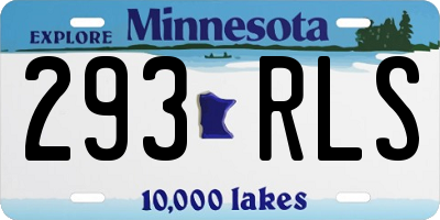 MN license plate 293RLS