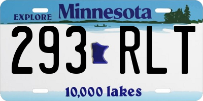MN license plate 293RLT