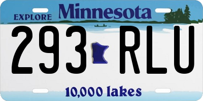 MN license plate 293RLU