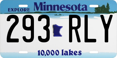 MN license plate 293RLY