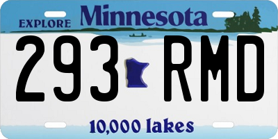 MN license plate 293RMD
