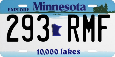 MN license plate 293RMF