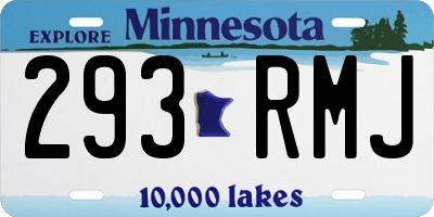 MN license plate 293RMJ