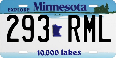 MN license plate 293RML