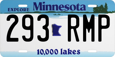 MN license plate 293RMP