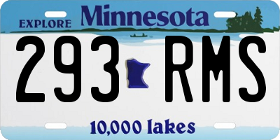 MN license plate 293RMS