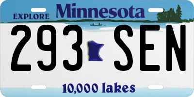 MN license plate 293SEN